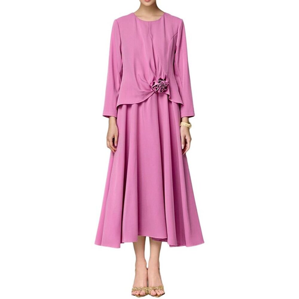 Burryco Womens  Long Sleeve Midi Dress